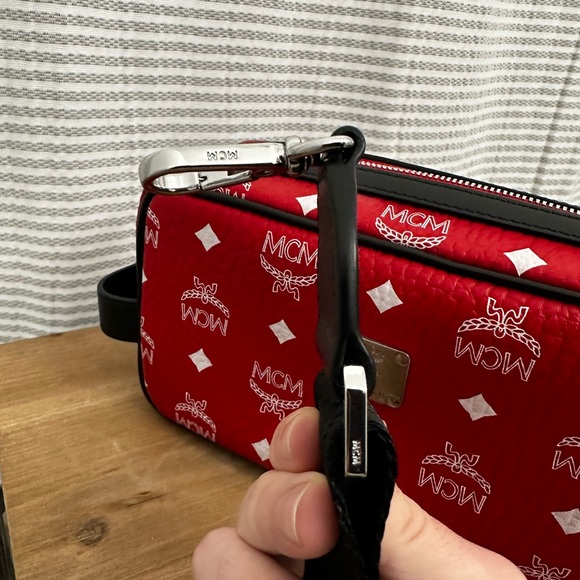 MCM Bag in Red & White Visetos NWOT - Picture 7 of 16